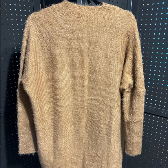 Elegant Open-Front Camel Cardigan - Picture 9 of 9